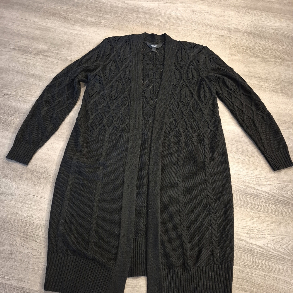 Black Long Knit Topper